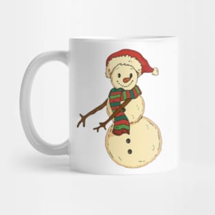 Christmas characters snow man t-shirt design Sticker Mug